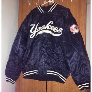 NY Yankees 100% Authentic Majestic Navy Baseball Jacket 90s VTG RARE Men's XXL